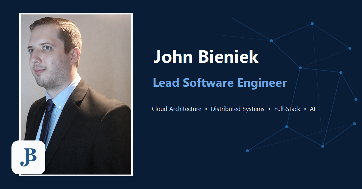 John Bieniek Angular portfolio preview